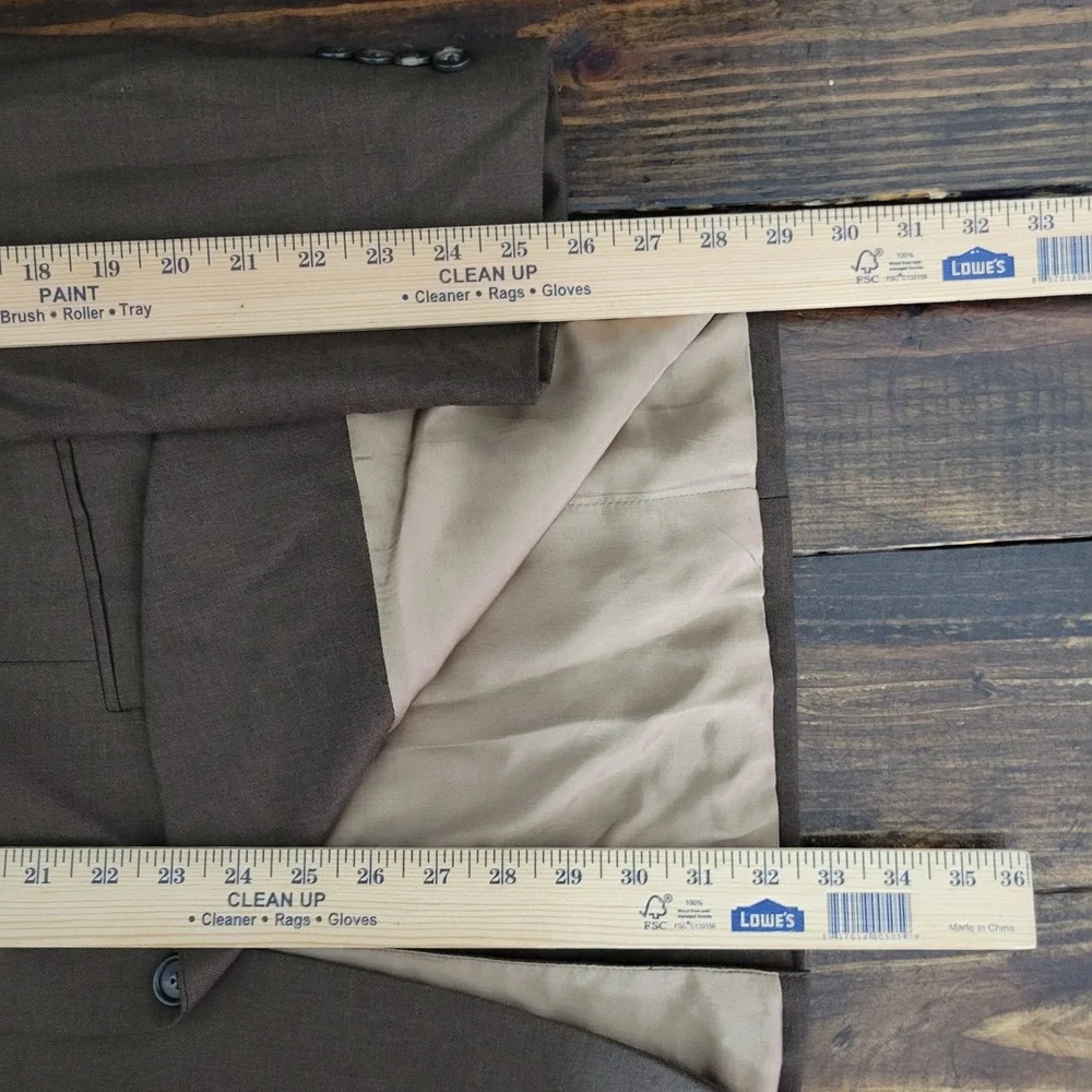 JOS A BANK Men's Sport Coat Blazer Two Button Brown‎ Wool Size 43L